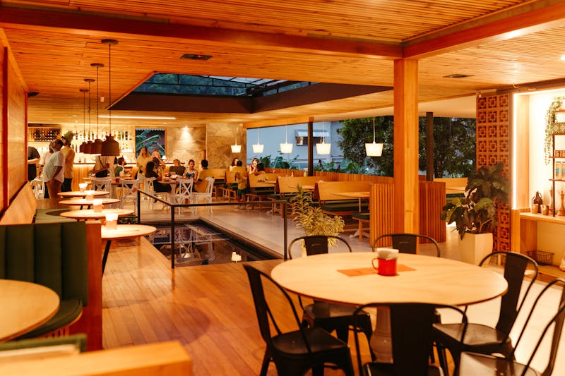 Interior of pizza luce restaurant on Selby Ave St Paul